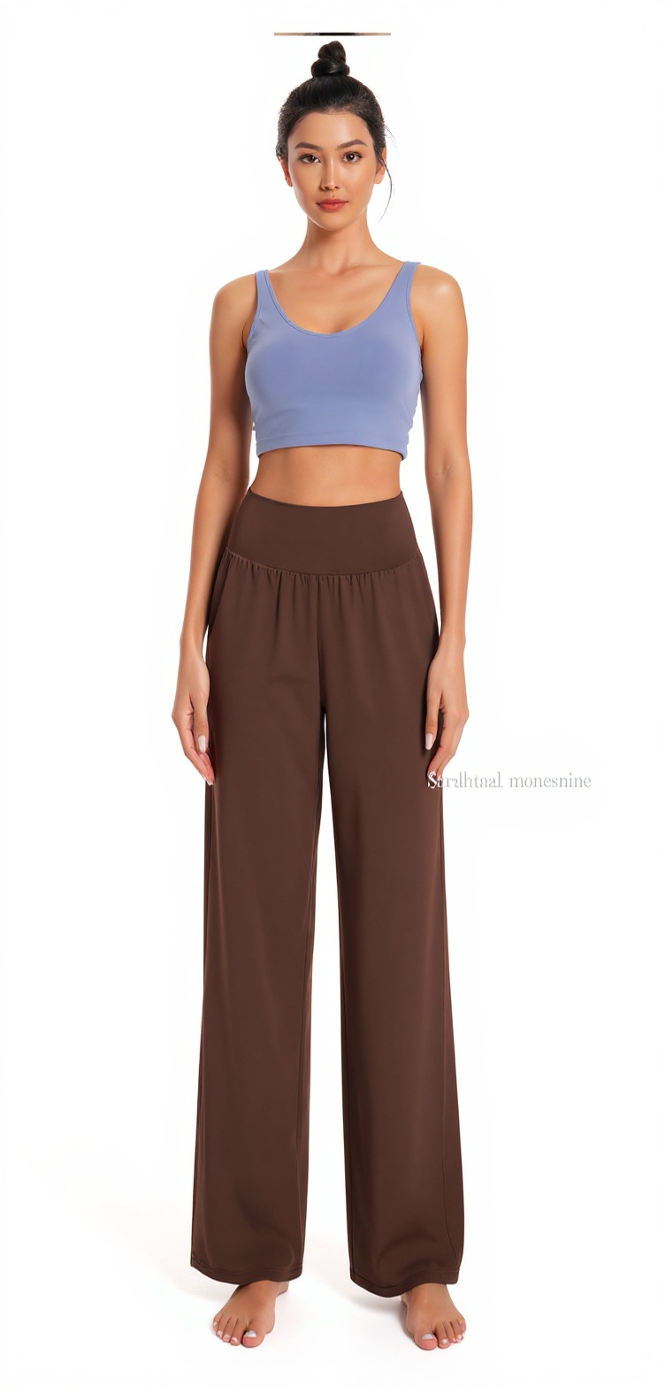 Wide-Leg Yoga Pants in Light Coffee β The Seamless Set Edit style look